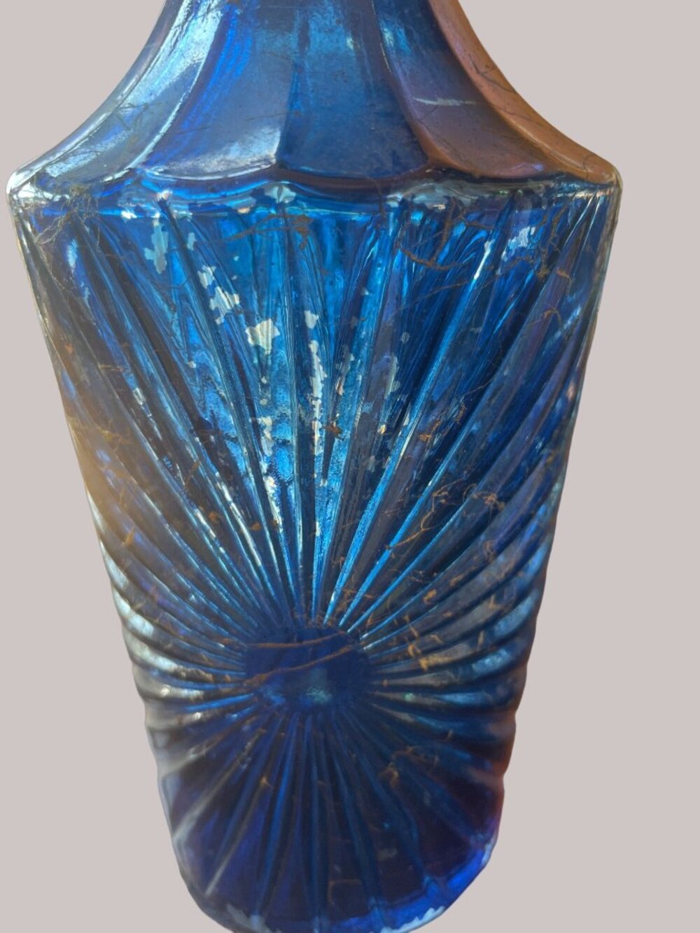 Imported McGill Canadian Whiskey 2 Cobalt Blue Decanters Bottled by James B Beam - Picture 5 of 10